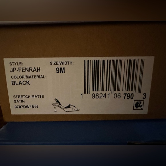 Jessica Simpson Black Bow Slingback Heels 9 EUC - Picture 6 of 6